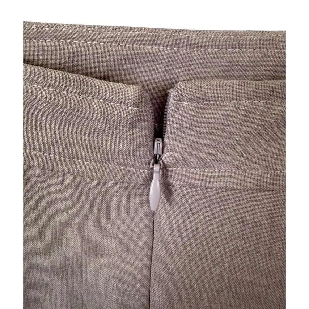 Lavender Knee Length Pencil Lined Skirt Zip Closure Medium Vintage Preppy Office